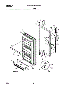 02 - Door parts for Frigidaire Freezer FFU20F9GW2 from AppliancePartsPros.com