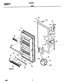 02 - Door parts for Frigidaire Freezer FFU20G9GW0 from AppliancePartsPros.com