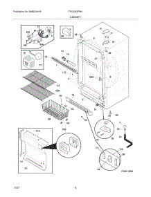 05 - Cabinet parts for Frigidaire Freezer FFU2065FW4 from AppliancePartsPros.com