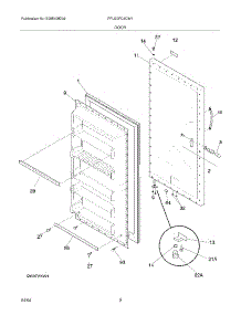 03 - Door parts for Frigidaire Freezer FFU20FC4CW1 from AppliancePartsPros.com