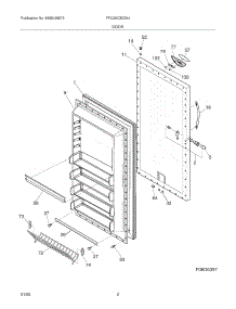 03 - Door parts for Frigidaire Freezer FFU20IC8CW4 from AppliancePartsPros.com