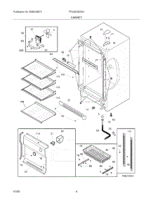 05 - Cabinet parts for Frigidaire Freezer FFU20IC8CW4 from AppliancePartsPros.com