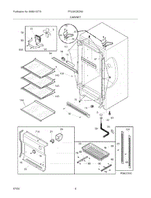 05 - Cabinet parts for Frigidaire Freezer FFU20IC8CW2 from AppliancePartsPros.com