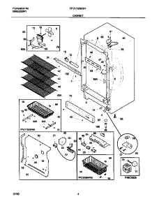 03 - Cabinet parts for Frigidaire Freezer FFU20G9HW0 from AppliancePartsPros.com
