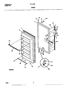 02 - Door parts for Frigidaire Freezer FFU21M8CW2 from AppliancePartsPros.com