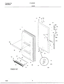 02 - Door parts for Frigidaire Freezer FFU20G9HW1 from AppliancePartsPros.com