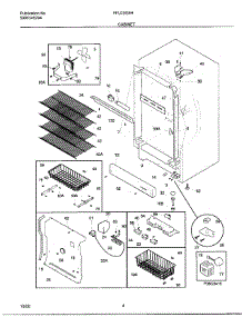 04 - Cabinet parts for Frigidaire Freezer FFU20G9HW1 from AppliancePartsPros.com
