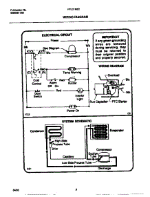 05 - Wiring Diagram parts for Frigidaire Freezer FFU21M8CW2 from AppliancePartsPros.com