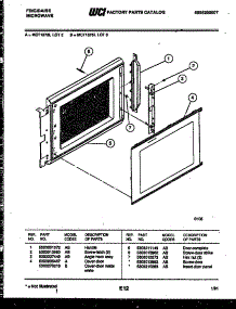 03 - Door Parts parts for Frigidaire Microwave MCT1375L2 from AppliancePartsPros.com