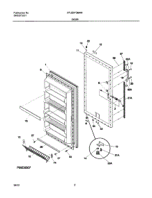 03 - Door parts for Frigidaire Freezer FFU20FG6AW2 from AppliancePartsPros.com