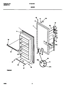 02 - Door parts for Frigidaire Freezer FFU21D9CW2 from AppliancePartsPros.com