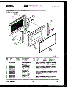 03 - Door Parts parts for Frigidaire Microwave MCT1370P1 from AppliancePartsPros.com