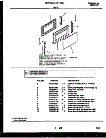 03 - Door Parts parts for Frigidaire Microwave MCT1370A1 from AppliancePartsPros.com