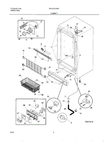05 - Cabinet parts for Frigidaire Freezer FFU21D7HW3 from AppliancePartsPros.com