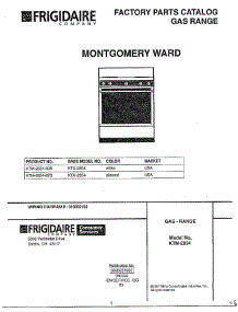 Gas Range parts for Frigidaire Range 2834-87B from AppliancePartsPros.com