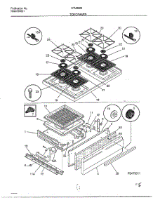 Top / Drawer parts for Frigidaire Range 2823-80B from AppliancePartsPros.com