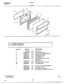 Door parts for Frigidaire Range 2823-80B from AppliancePartsPros.com