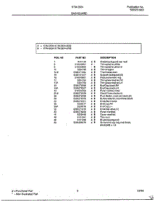 Backguard Page 2 parts for Frigidaire Range 2834-87B from AppliancePartsPros.com