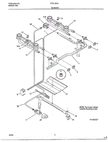 Burner parts for Frigidaire Range 2834-87B from AppliancePartsPros.com
