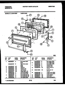 07 - Door Parts parts for Frigidaire Microwave MVH1190P from AppliancePartsPros.com