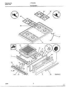 Top / Drawer parts for Frigidaire Range 2834-87B from AppliancePartsPros.com