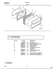 Door parts for Frigidaire Range 2834-87B from AppliancePartsPros.com