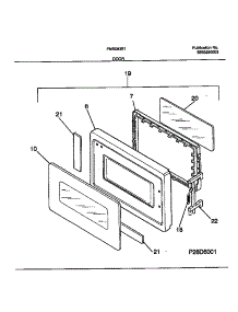 03 - Door parts for Frigidaire Microwave FMS083E1S0 from AppliancePartsPros.com
