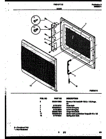 03 - Door Parts parts for Frigidaire Microwave FMS137T1B1 from AppliancePartsPros.com