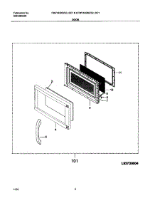 03 - Door parts for Frigidaire Microwave FMV145KS3 from AppliancePartsPros.com