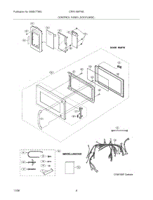 05 - Control Panel / Door / Misc parts for Frigidaire Microwave CFMV156FMA from AppliancePartsPros.com