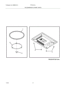 03 - Recommended Spare Parts parts for Frigidaire Microwave FFCE1431LB from AppliancePartsPros.com