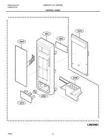 05 - Control Panel parts for Frigidaire Microwave GLMB186CB1 from AppliancePartsPros.com