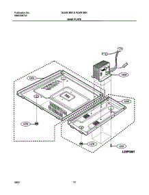 13 - Base Plate parts for Frigidaire Microwave GLMB186KB01 from AppliancePartsPros.com