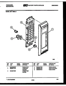 03 - Control Panel parts for Frigidaire Microwave MCT1365L5 from AppliancePartsPros.com