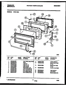 07 - Door Parts parts for Frigidaire Microwave MVH1195A from AppliancePartsPros.com