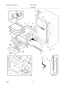 05 - Cabinet parts for Frigidaire Freezer GLFH1779GW2 from AppliancePartsPros.com