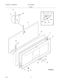 03 - Door parts for Frigidaire Freezer GLFN1326GW3 from AppliancePartsPros.com
