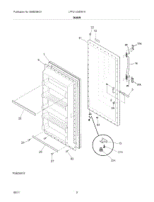 03 - Door parts for Frigidaire Freezer LFFU1424DW16 from AppliancePartsPros.com