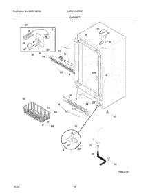 05 - Cabinet parts for Frigidaire Freezer LFFU1424DW0 from AppliancePartsPros.com