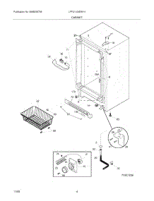 05 - Cabinet parts for Frigidaire Freezer LFFU1424DW14 from AppliancePartsPros.com