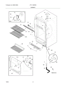 05 - Cabinet parts for Frigidaire Freezer LFFU1465DW0 from AppliancePartsPros.com