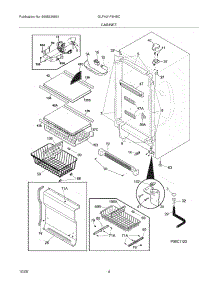 05 - Cabinet parts for Frigidaire Freezer GLFH21F8HBC from AppliancePartsPros.com