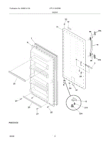 03 - Door parts for Frigidaire Freezer LFFU1424DW8 from AppliancePartsPros.com