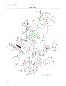 03 - Oven,Cabinet parts for Frigidaire Microwave CFMV156DBE from AppliancePartsPros.com