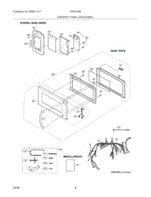 05 - Control Panel,Door,Misc. parts for Frigidaire Microwave CFMV156DCD from AppliancePartsPros.com