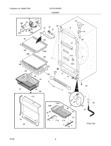 05 - Cabinet parts for Frigidaire Freezer GLFH21F8HWD from AppliancePartsPros.com