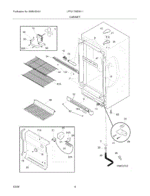 05 - Cabinet parts for Frigidaire Freezer LFFU1765DW11 from AppliancePartsPros.com