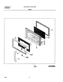 03 - Door parts for Frigidaire Microwave CGLMV168CB1 from AppliancePartsPros.com