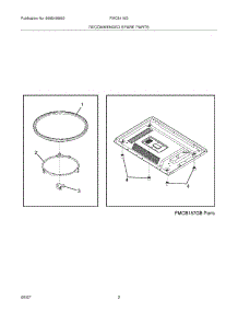 03 - Recommended Spare Parts parts for Frigidaire Microwave FMCB115GC from AppliancePartsPros.com