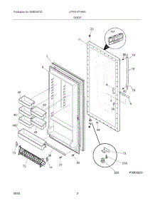03 - Door parts for Frigidaire Freezer LFFH21F7HWG from AppliancePartsPros.com